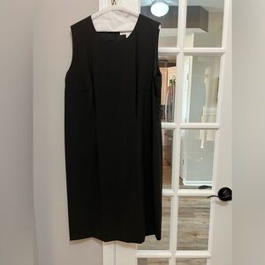 Hugo Boss Classic Black Midi Dress 96% virgin wool size 14 EUC